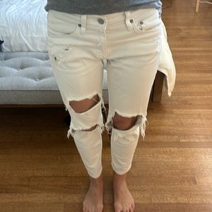 White Distressed Jeans